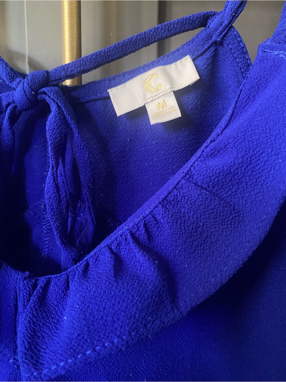 Royal Blue Ruffle Cami Top - Picture 3 of 3